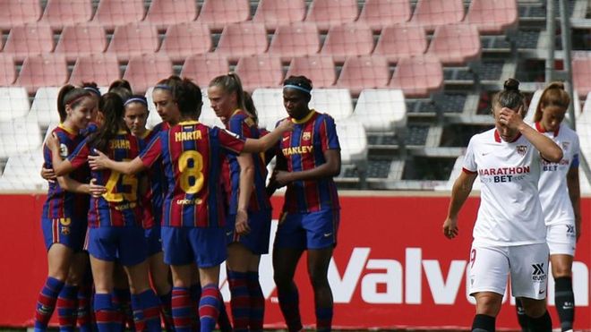 El Barça Femenino goleó al Sevilla El Barça Femenino goleó al Sevilla