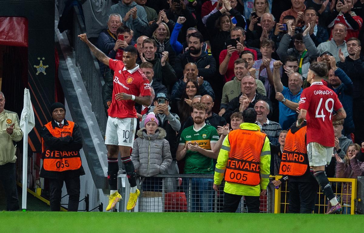 Manchester United - Sheriff: El gol de Marcus Rashford