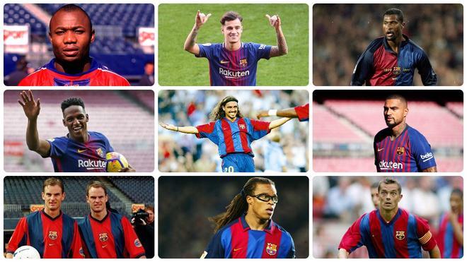 Algunas de las caras que han llegado los últimos 30 años al Barça en invierno