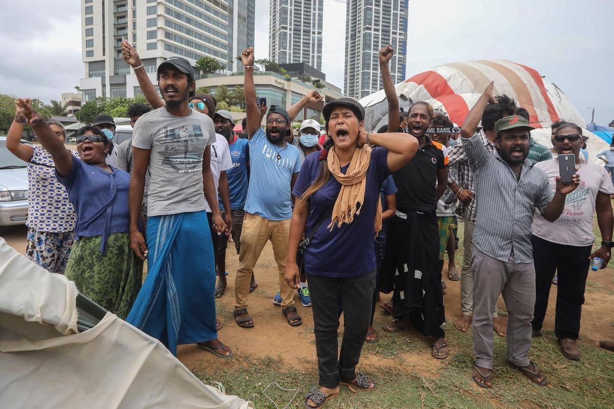 Demonstration against arrests of protesters in Sri Lanka