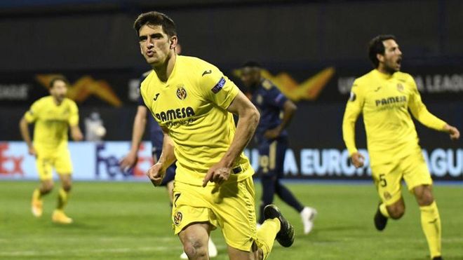 Gerard Moreno y Parejo, celebrando el gol de la victoria ante el Dinamo de Zagreb Gerard Moreno y Parejo, celebrando el gol de la victoria ante el Dinamo de Zagreb