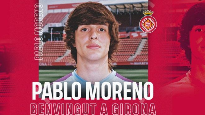 Pablo Moreno ya llevaba unos días entrenando con el Girona Pablo Moreno ya llevaba unos días entrenando con el Girona