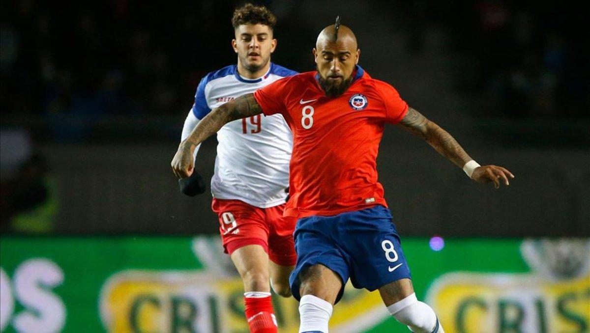 Arturo Vidal fue uno de los puntos más discretos en el partido ante Haití