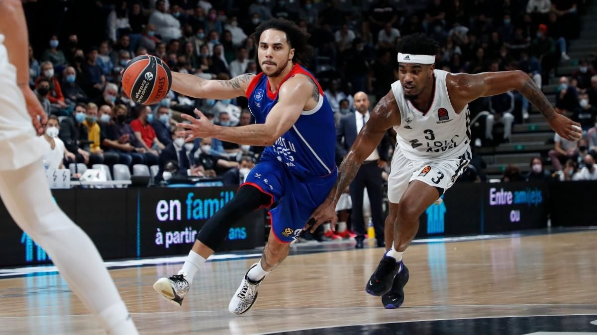Shane Larkin, durante el Asvel-Anadolu Efes Shane Larkin, durante el Asvel-Anadolu Efes