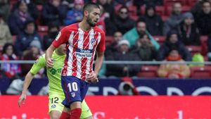 Carrasco, durante uno de sus últimos partidos como rojiblanco Carrasco, durante uno de sus últimos partidos como rojiblanco