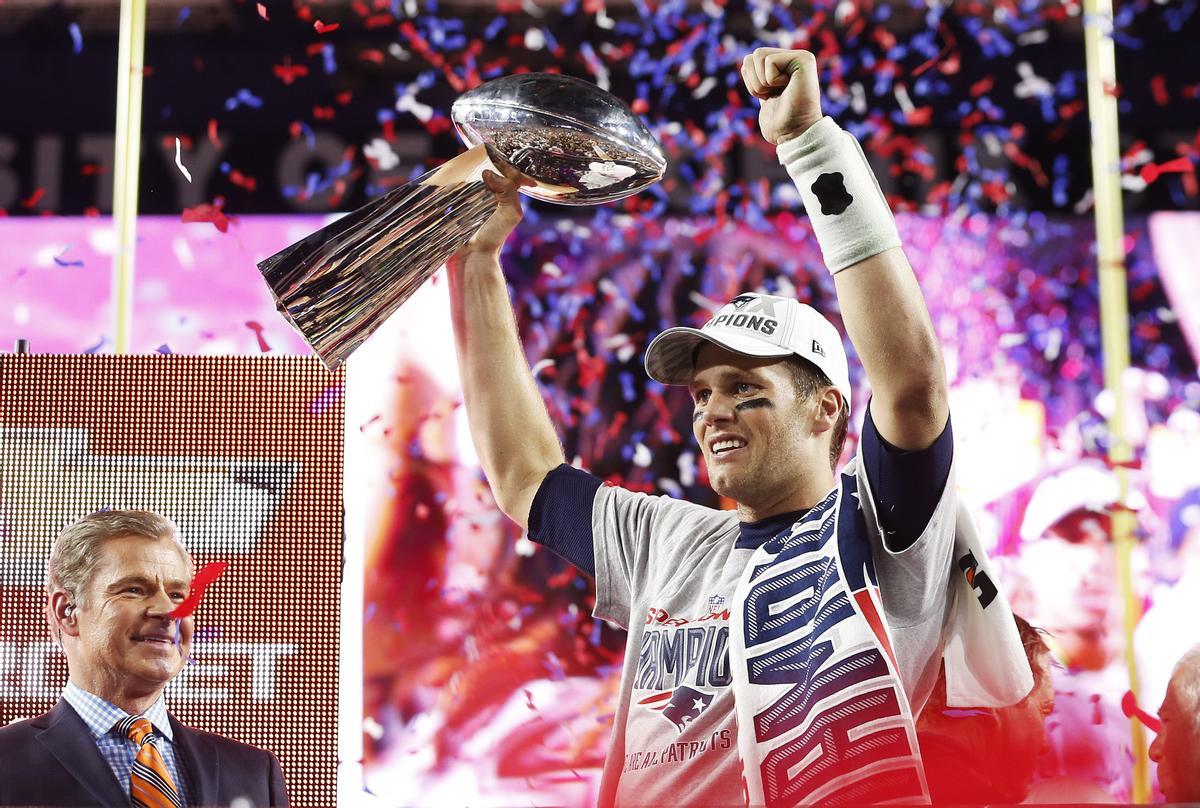 Tom Brady se coronó campeón de la Super Bowl en 2015 ante los Seahawks