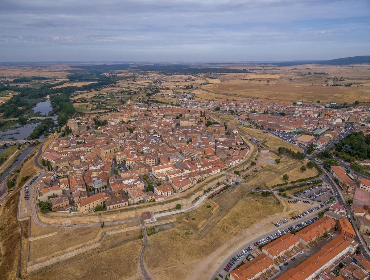 Vista aérea de Ciudad Rodrigo.