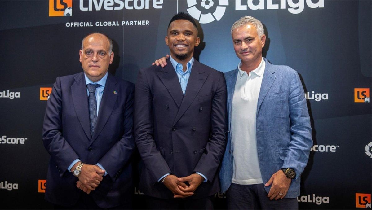 Etoo y Mourinho coincidieron en el Inter de Milán y el Chelsea Etoo y Mourinho coincidieron en el Inter de Milán y el Chelsea