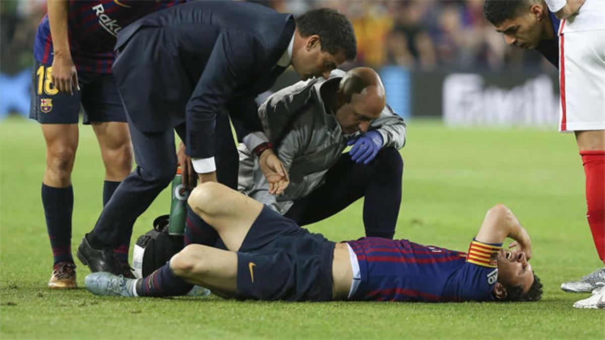 Así fue la lesión de Messi que le hará perderse el Clásico