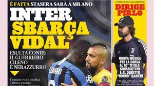 La portada de la Gazzetta donde aparece Arturo Vidal La portada de la Gazzetta donde aparece Arturo Vidal