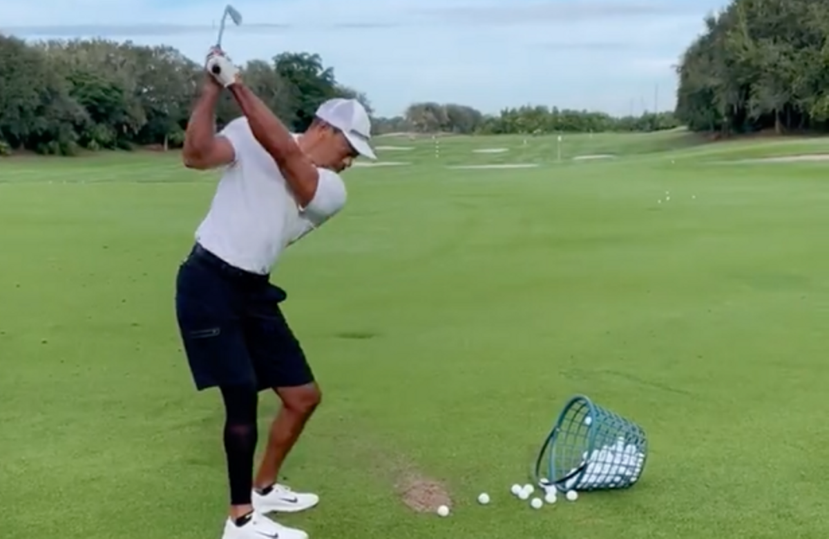 Tiger Woods, en un entrenamiento