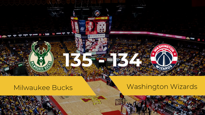 Milwaukee Bucks logra la victoria frente a Washington Wizards por 135-134 Milwaukee Bucks logra la victoria frente a Washington Wizards por 135-134