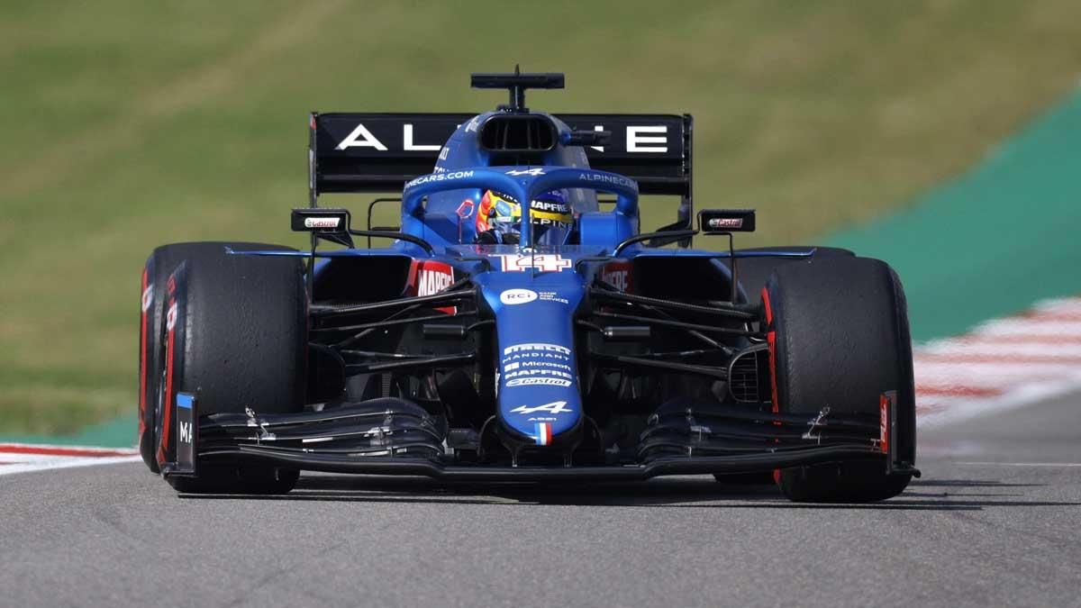 Fernando Alonso, durante la carrera. Fernando Alonso, durante la carrera.