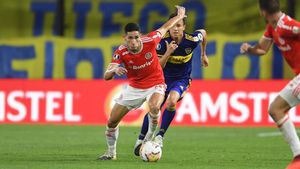 Bruno Praxedes jugando en La Bombonera en partido de Libertadores Bruno Praxedes jugando en La Bombonera en partido de Libertadores