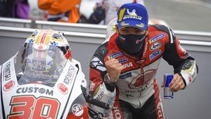 Nakagami, en 2020 con la Honda del LCR Nakagami, en 2020 con la Honda del LCR
