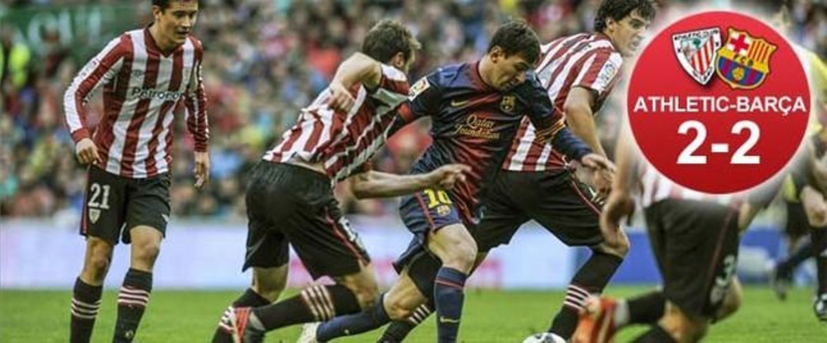 Messi marcó el 1-1 yéndose de tres defensas del Athletic Messi marcó el 1-1 yéndose de tres defensas del Athletic