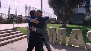 Xavi y Villa: El feliz reencuentro entre dos grandes del Barça