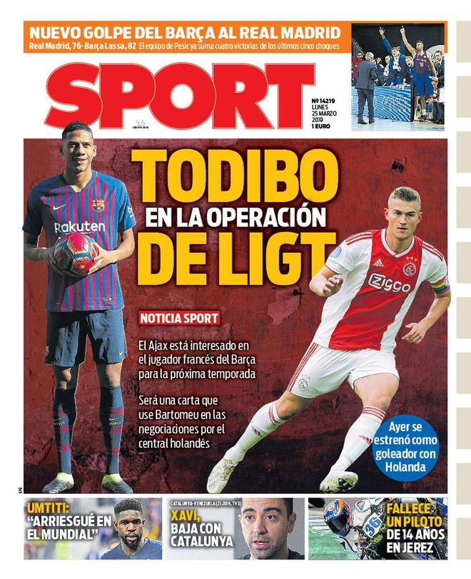 Esta es la portada de SPORT Esta es la portada de SPORT