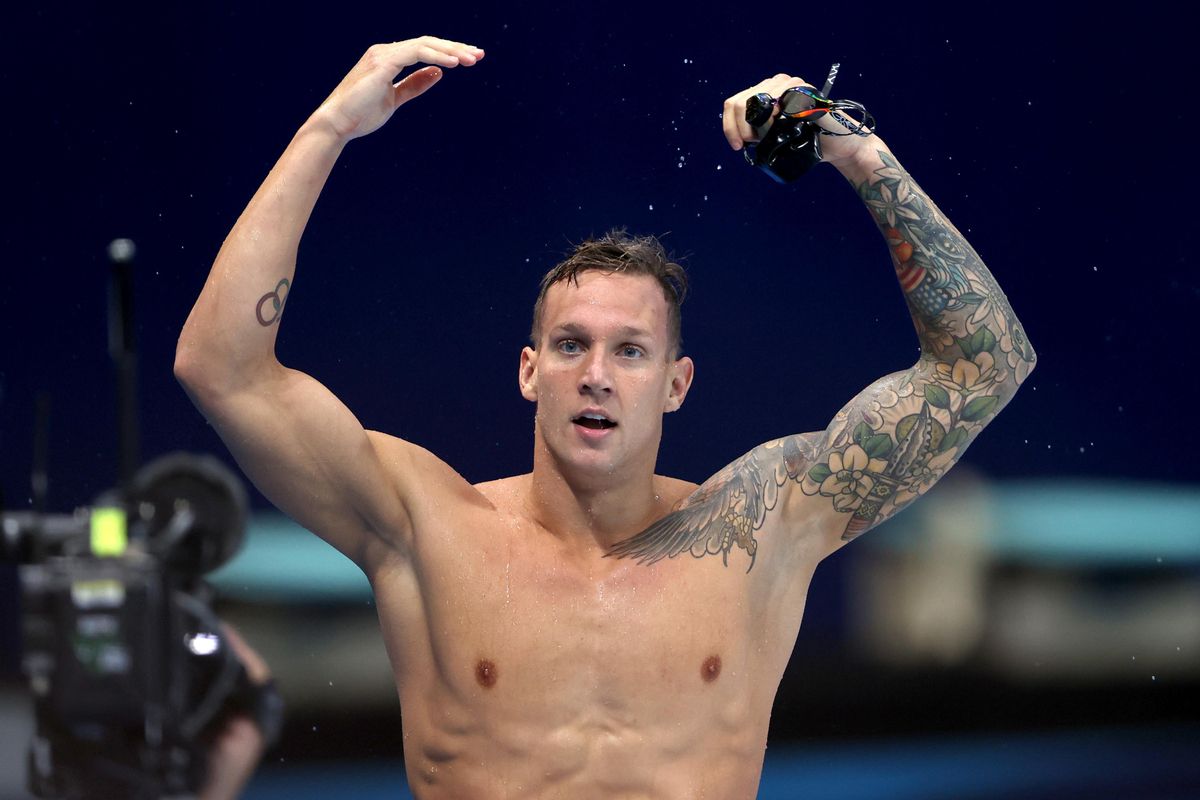 Caeleb Dressel durante la final Caeleb Dressel durante la final