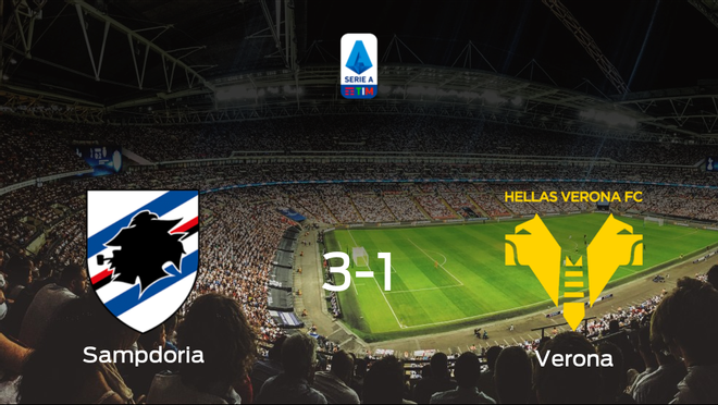 Triunfo 3-1 de la Sampdoria ante el Hellas Verona Triunfo 3-1 de la Sampdoria ante el Hellas Verona