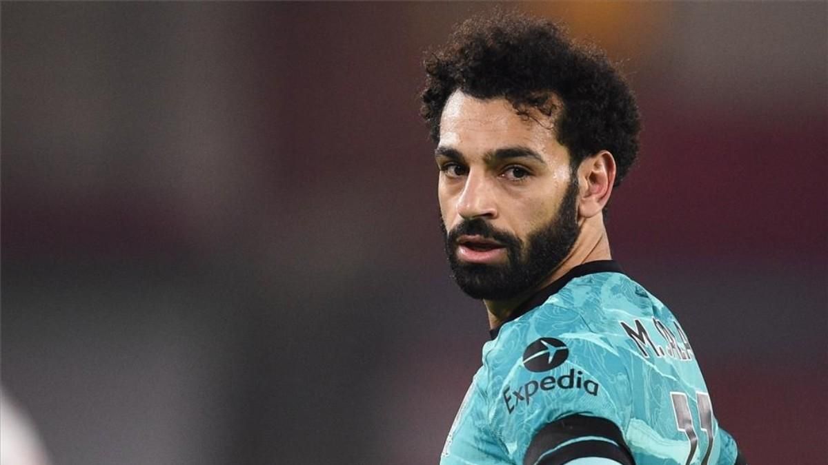 Salah, durante un partido esta temporada. Salah, durante un partido esta temporada.