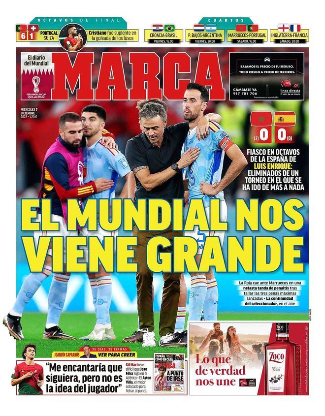 Las portadas de la prensa tras la debacle de España