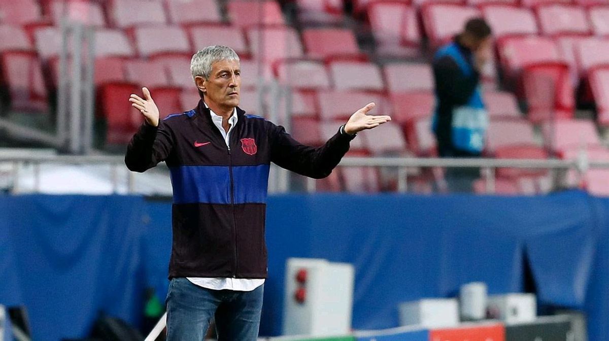 Quique Setién fue entrenador del Barcelona Quique Setién fue entrenador del Barcelona