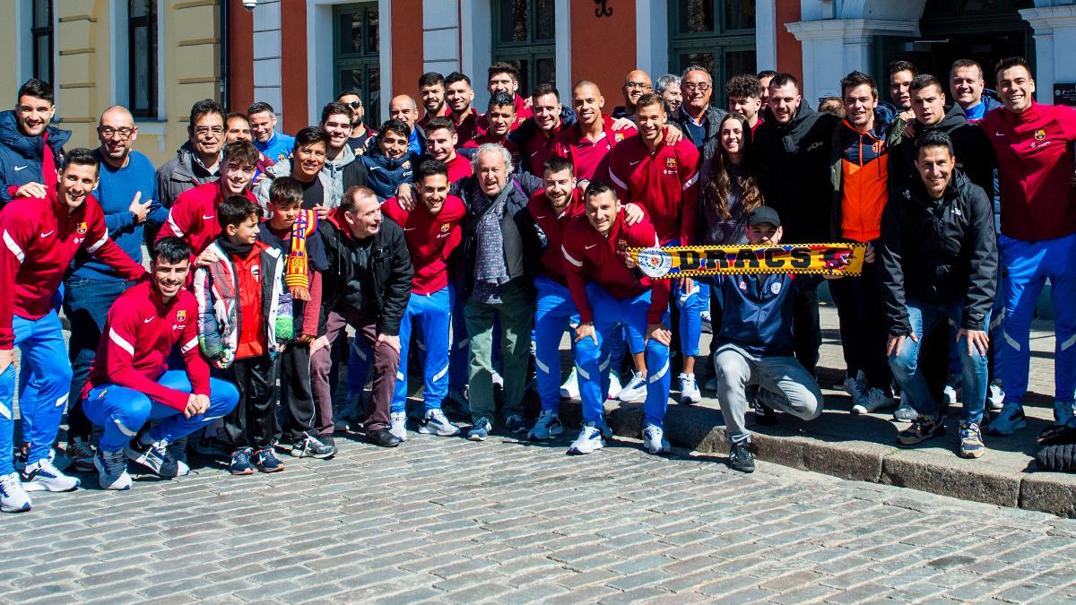 El Barça y su afición, una piña en Riga