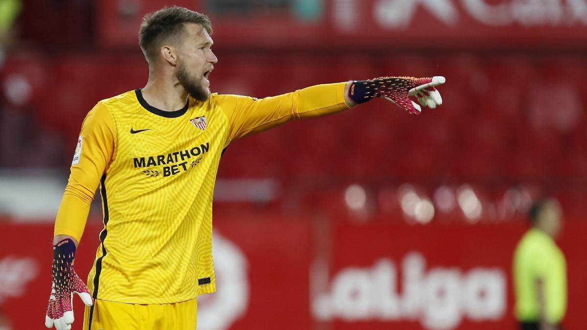 Vaclik, durante uno de sus últimos partidos con el Sevilla Vaclik, durante uno de sus últimos partidos con el Sevilla