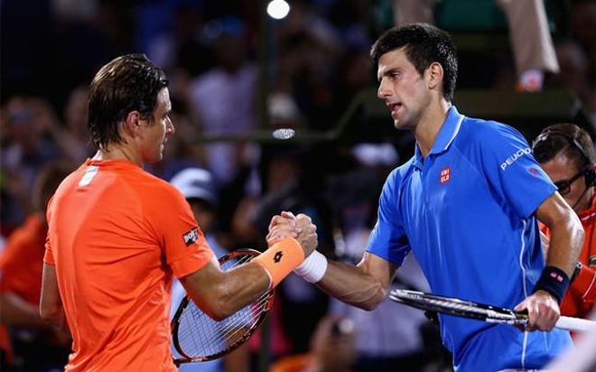 Djokovic volvió a cruzarse en el camino de David Ferrer Djokovic volvió a cruzarse en el camino de David Ferrer