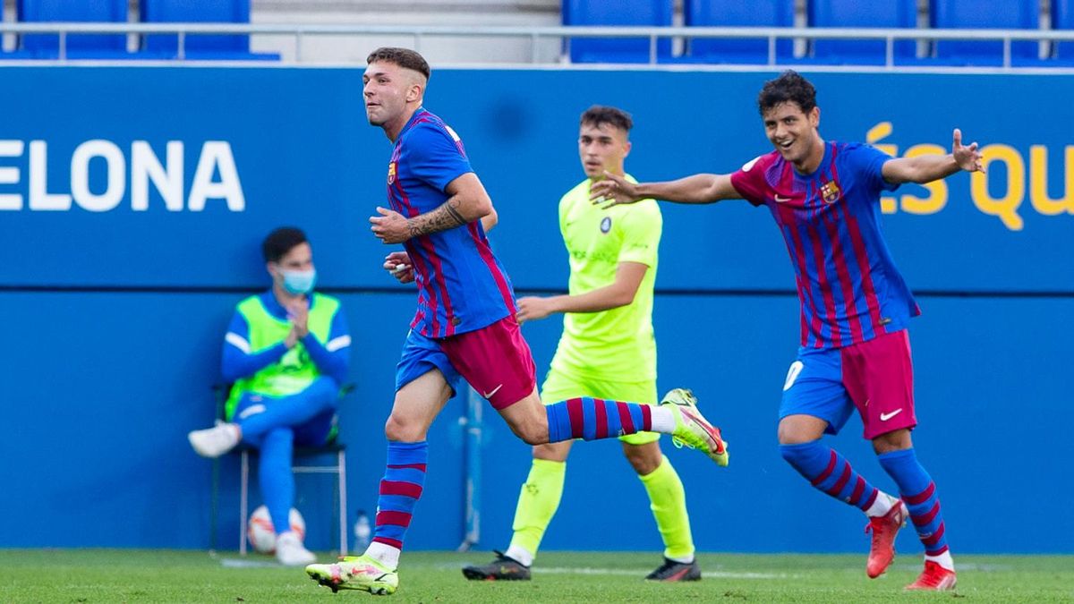 Aranda marcó el primer gol azulgrana ante el Andorra Aranda marcó el primer gol azulgrana ante el Andorra