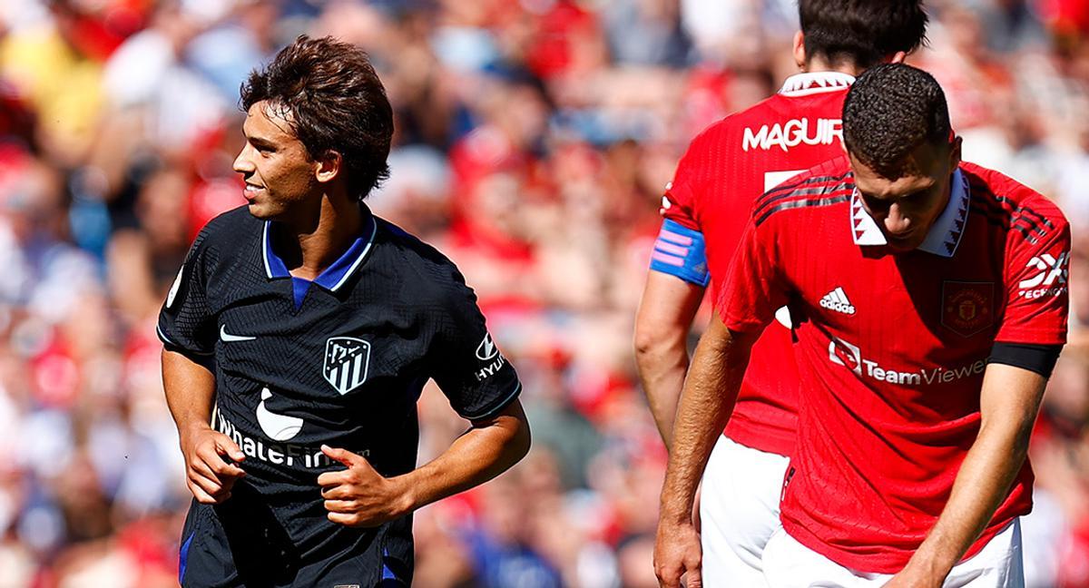 Joao Félix tras el tanto ganador ante el United Joao Félix tras el tanto ganador ante el United