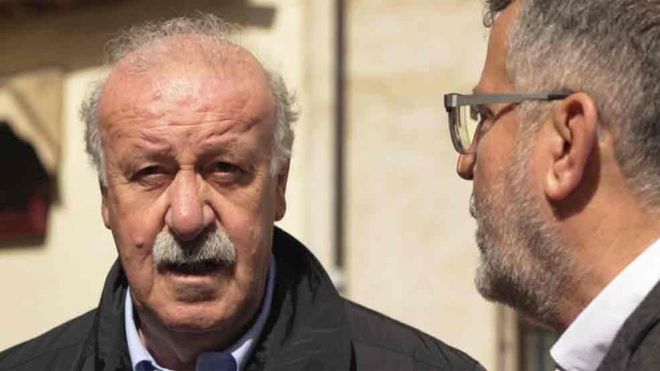 Vicente del Bosque, junto a Lluís Canut Vicente del Bosque, junto a Lluís Canut