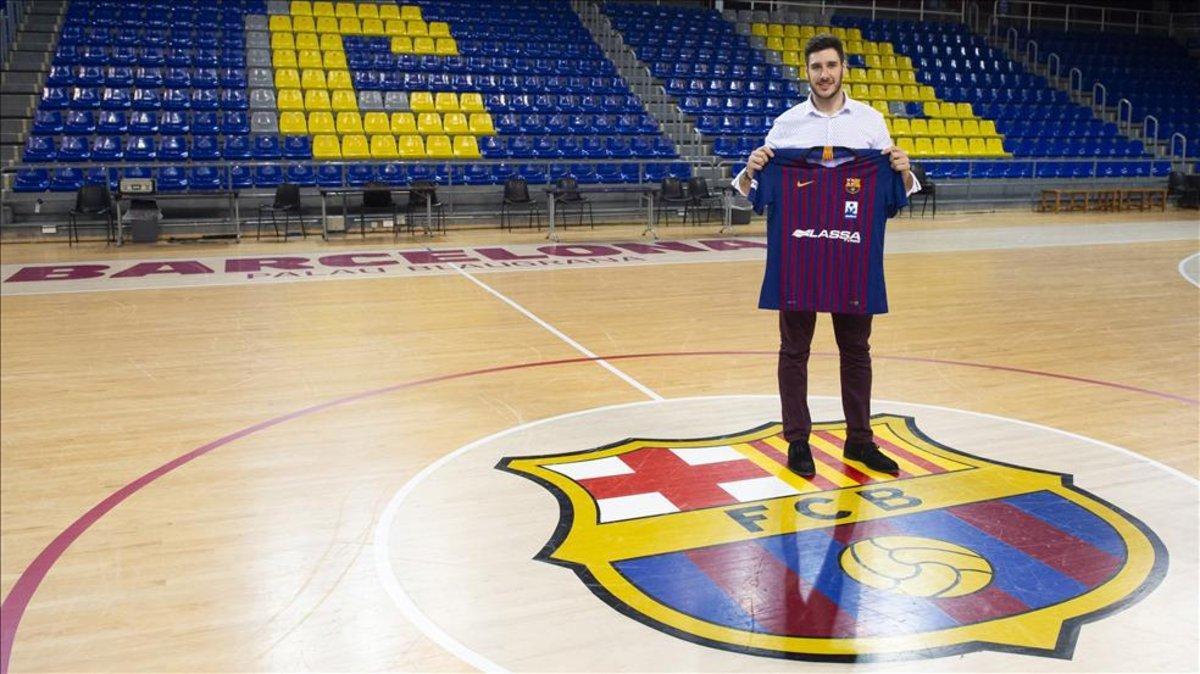Abel Serdio, en el Palau con la camiseta del Barça Lassa