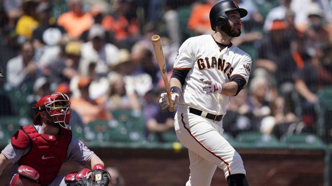 Brandon Belt de los San Francisco Giants. Brandon Belt de los San Francisco Giants.
