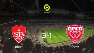 El Brest consigue la victoria en casa ante el Dijon FCO (3-1) El Brest consigue la victoria en casa ante el Dijon FCO (3-1)