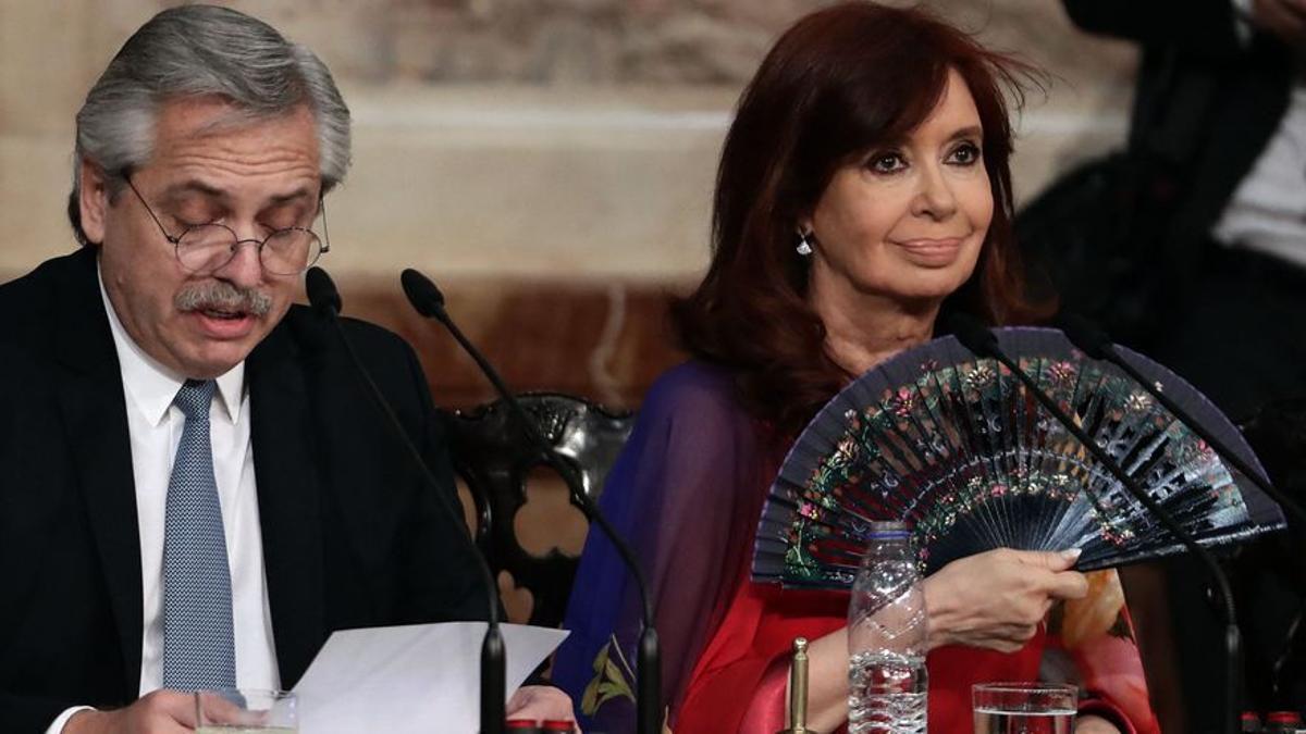 Alberto Fernández, presidente de Argentina, y Cristina Fernández de Kirchner.