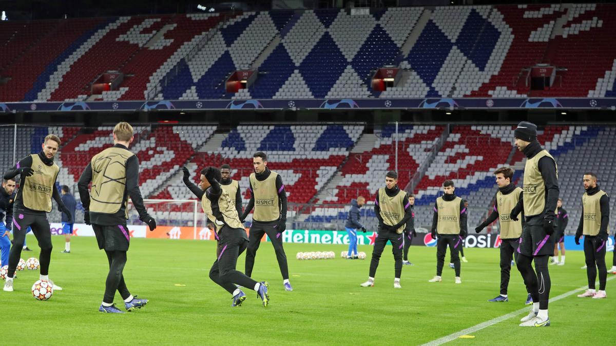 El Barça entrena en Múnich antes de su partido frente al Bayern