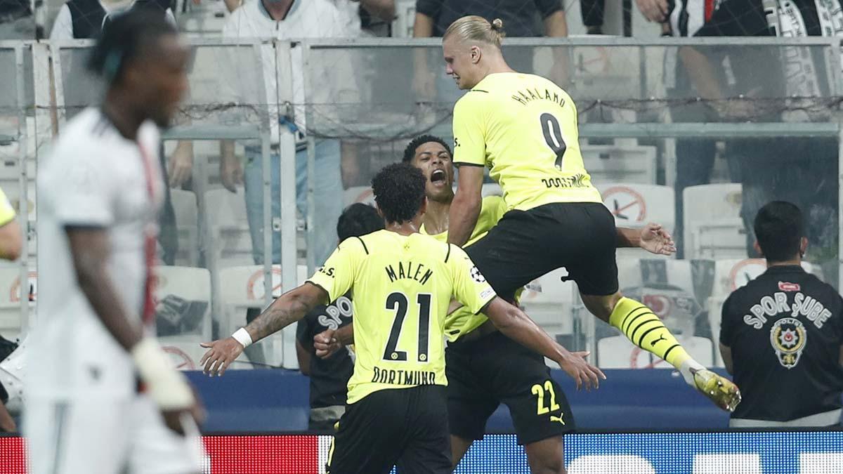Haaland volvió a ser determinante en el estreno en Champions del Borussia Dortmund