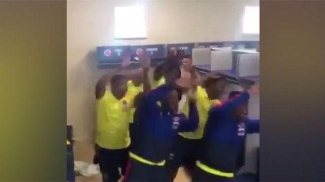 La nueva celebración de la Selección Colombia La nueva celebración de la Selección Colombia
