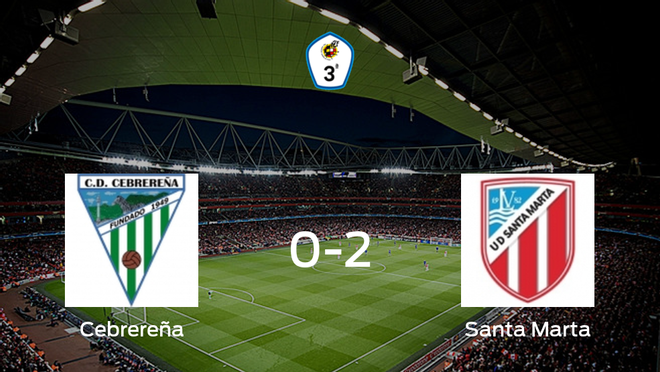 El Santa Marta se impone a la Cebrereña por 0-2 El Santa Marta se impone a la Cebrereña por 0-2