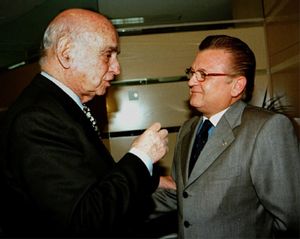 Pedro Cortés junto a Nicolau Casaus en una imagen de archivo Pedro Cortés junto a Nicolau Casaus en una imagen de archivo