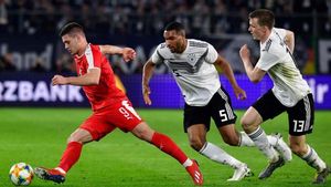 Luka Jovic, en una acción del partido ante Alemania Luka Jovic, en una acción del partido ante Alemania