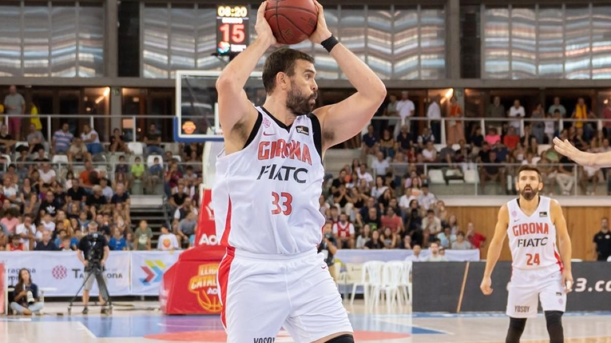 Marc Gasol, jugador del Bàsquet Girona Marc Gasol, jugador del Bàsquet Girona