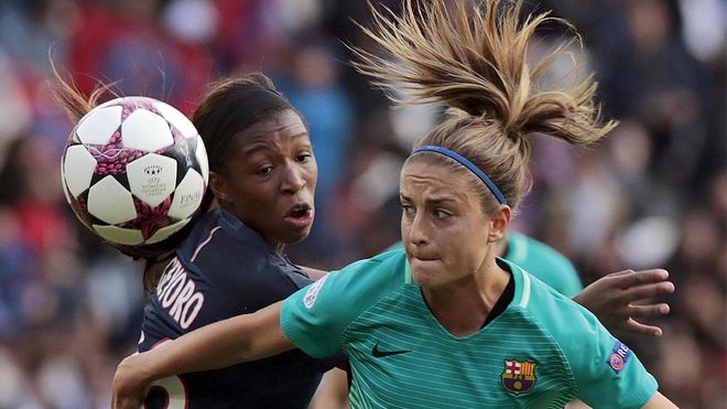 Alexia Putellas en un partido contra el PSG en 2017 Alexia Putellas en un partido contra el PSG en 2017