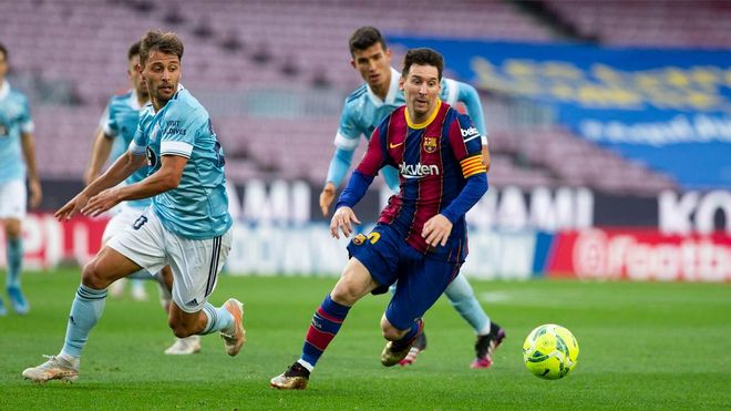 Messi durante el partido ante el Celta Messi durante el partido ante el Celta
