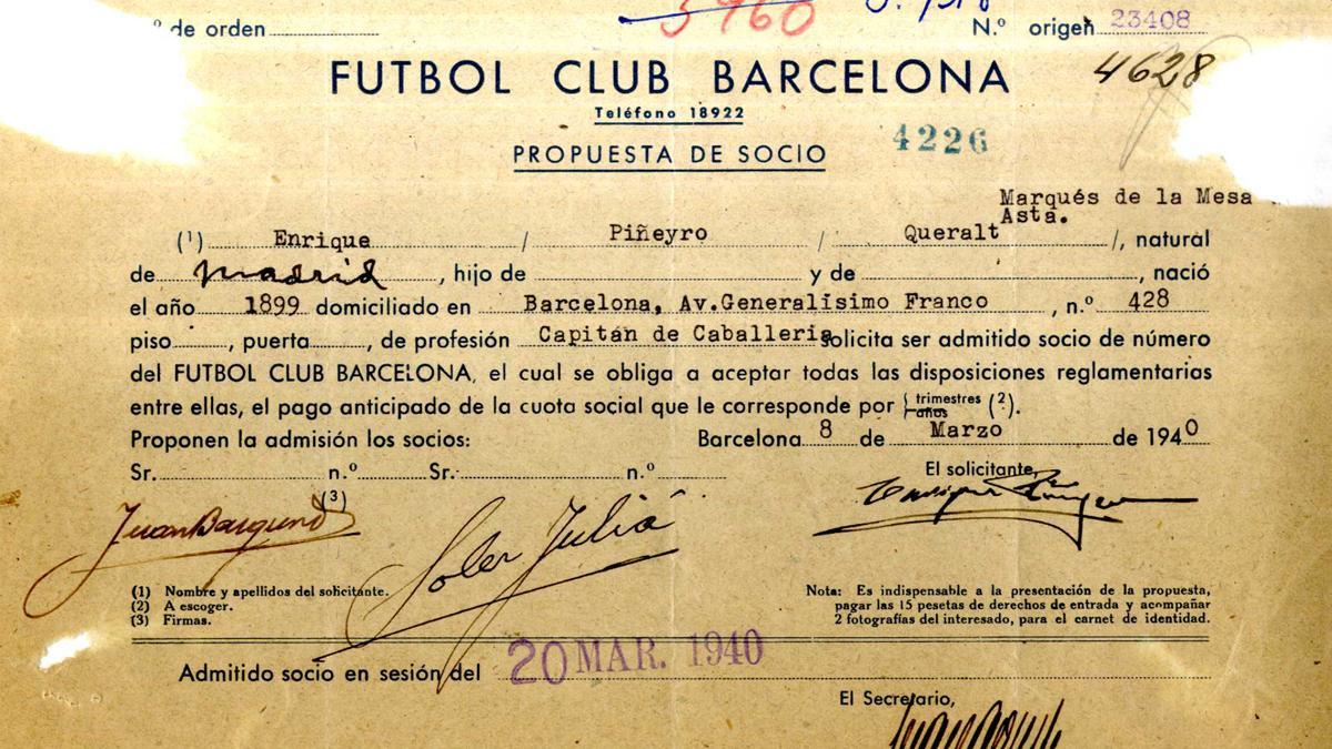 Cuantos Socios Tiene El Fc Barcelona Enrique Piñeyro, presidente… antes que socio