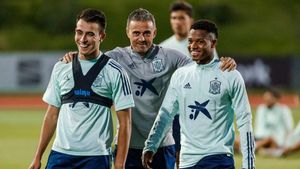Eric García y Ansu Fati, con Luis Enrique en la selección Eric García y Ansu Fati, con Luis Enrique en la selección