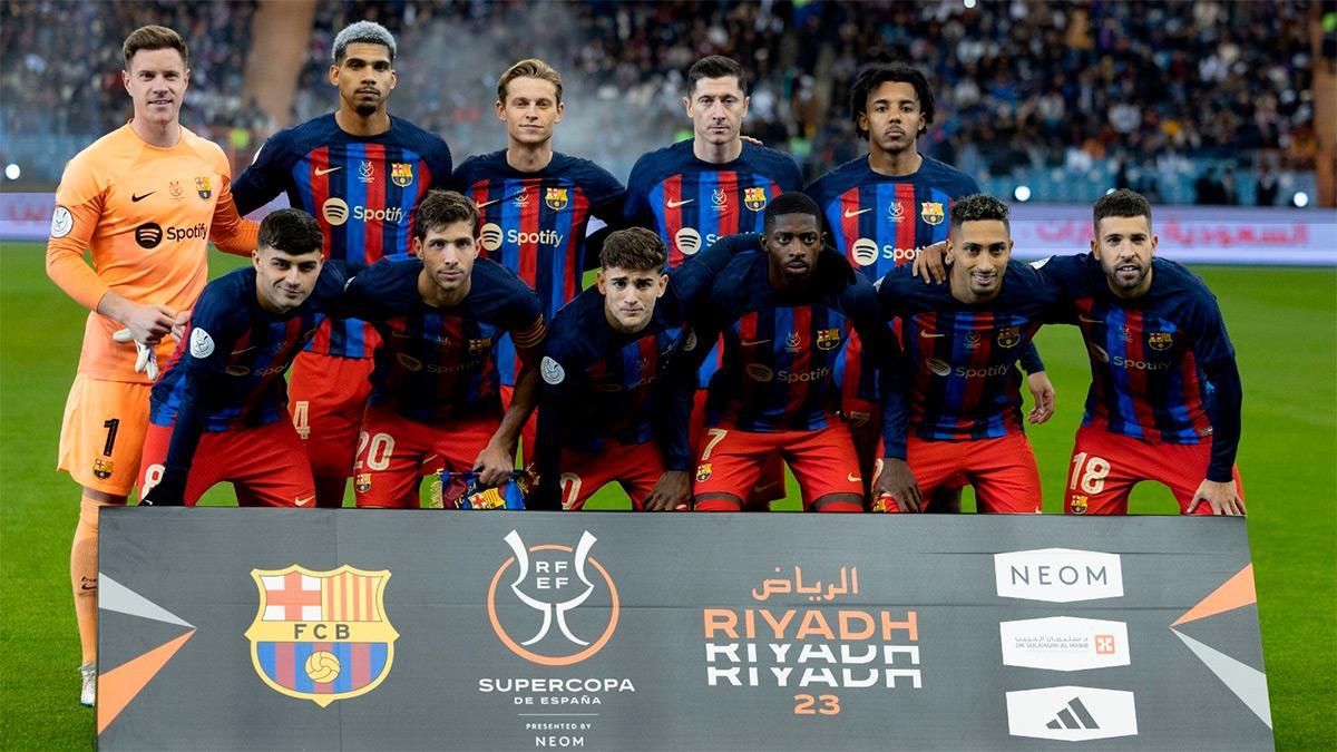 El 11 del Barça ante el Betis en la Supercopa de Riad
