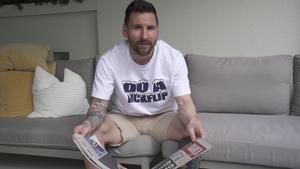 Messi, durante la entrevista